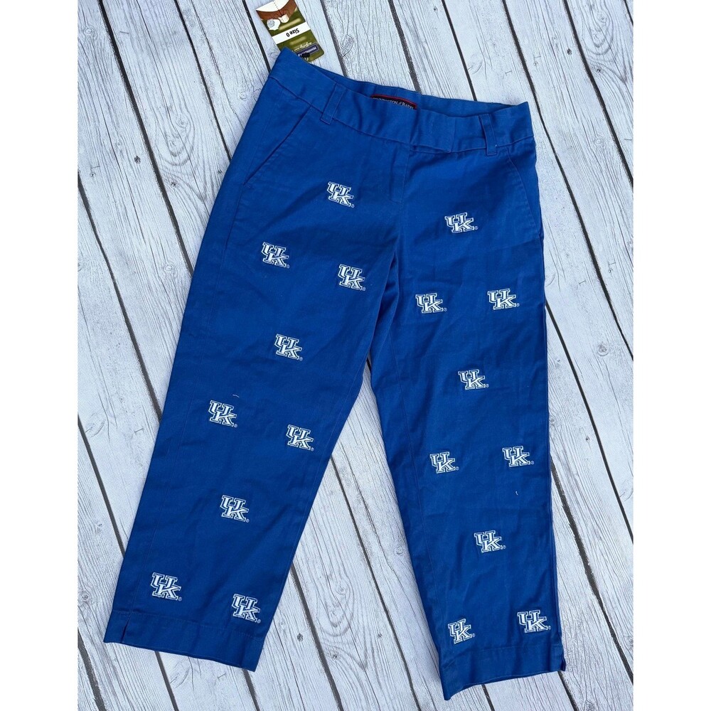 Pennington & Bailes Women’s UK Kentucky Wildcats Cropped Pants Size 0 – Blue